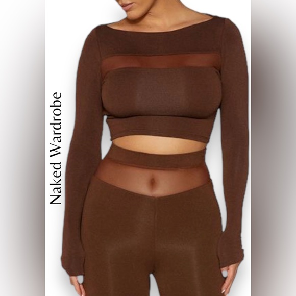 naked wardrobe Tops - NWOT (Washed) NAKED WARDROBE
The NW Mesh It Up Crop TOP ONLY
